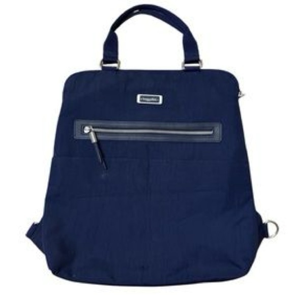 Baggallini Jessica Convertible Tote Backpack Navy Blue Anti Theft RFID Bag - Picture 1 of 7